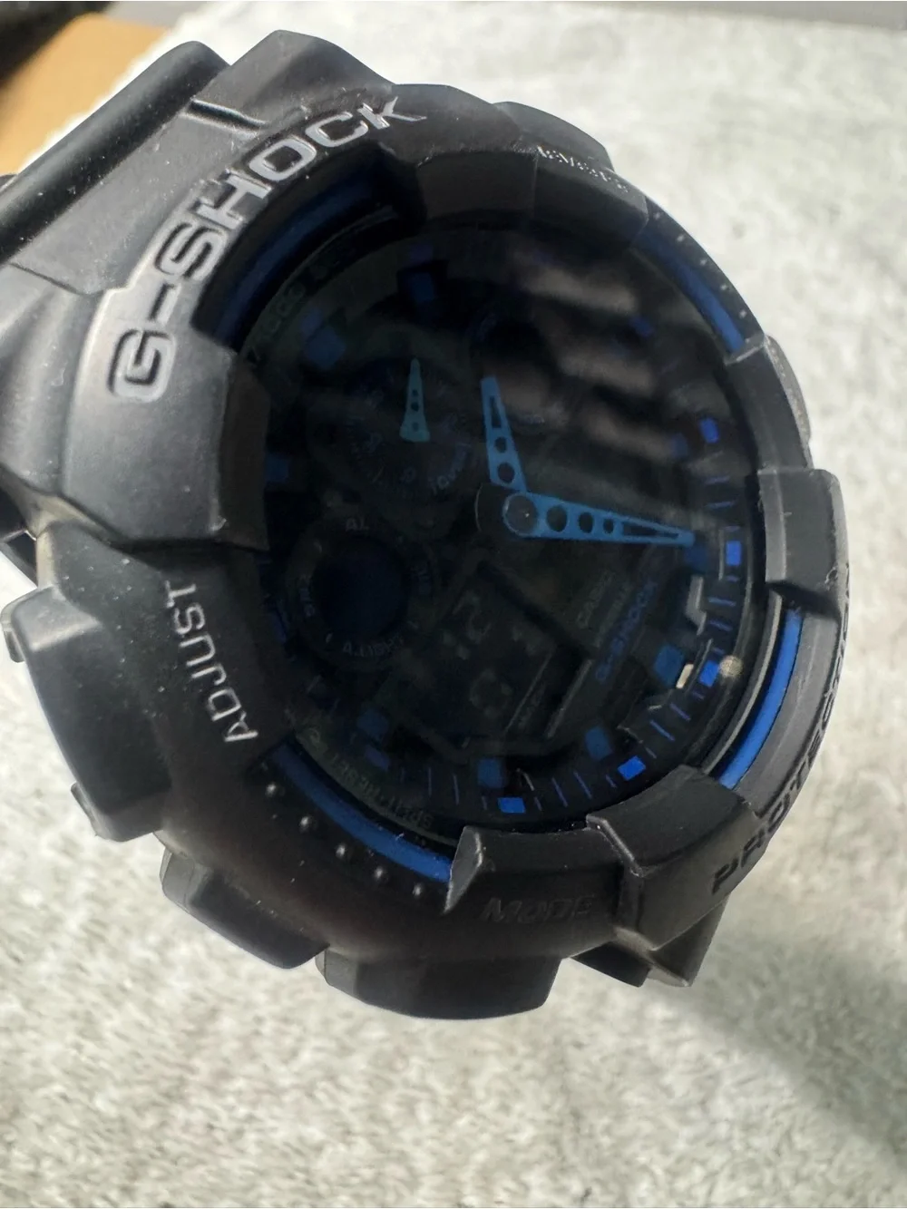 G-Shock Black with Blue Accent Analog-Digital Watch
